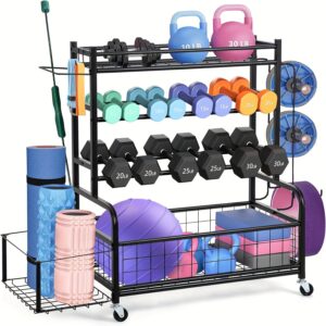 double layer iron storage rack for sports equipment
