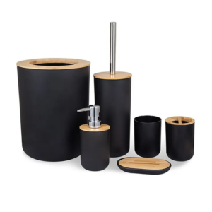 bathroom black accessories set (6 piece)