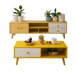 modern living room tv stand & table set